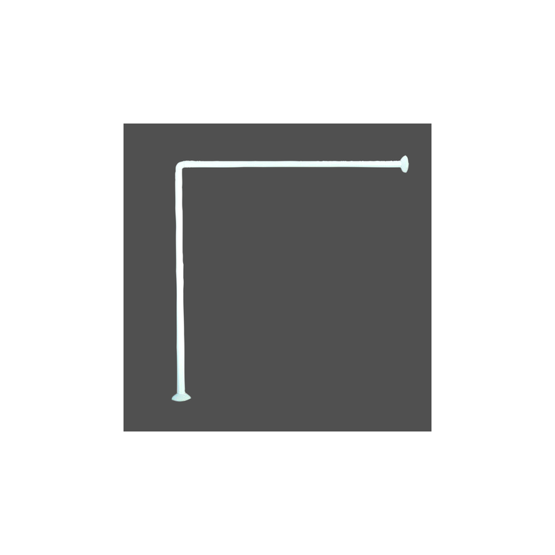 Tringle de douche angle 80x80cm blanc