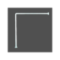 Tringle de douche angle 80x80cm blanc