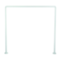 Tringle de douche angle modulable 80x80x80cm blanc