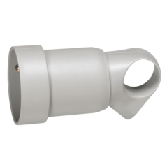 Fiche femelle plastique 16A 2p+t avec anneau gris