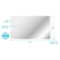 Miroir de salle de bain rectangulaire 70x120cm