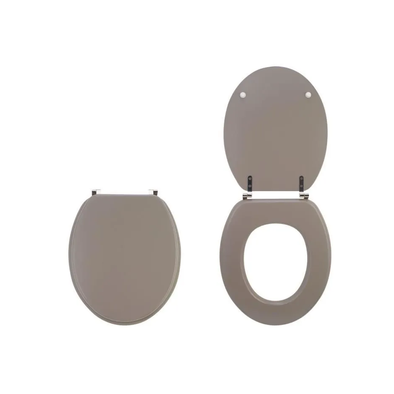 Abattant WC bois teinte taupe mat