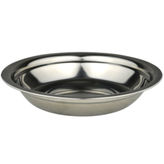 Assiette creuse en inox D.22cm