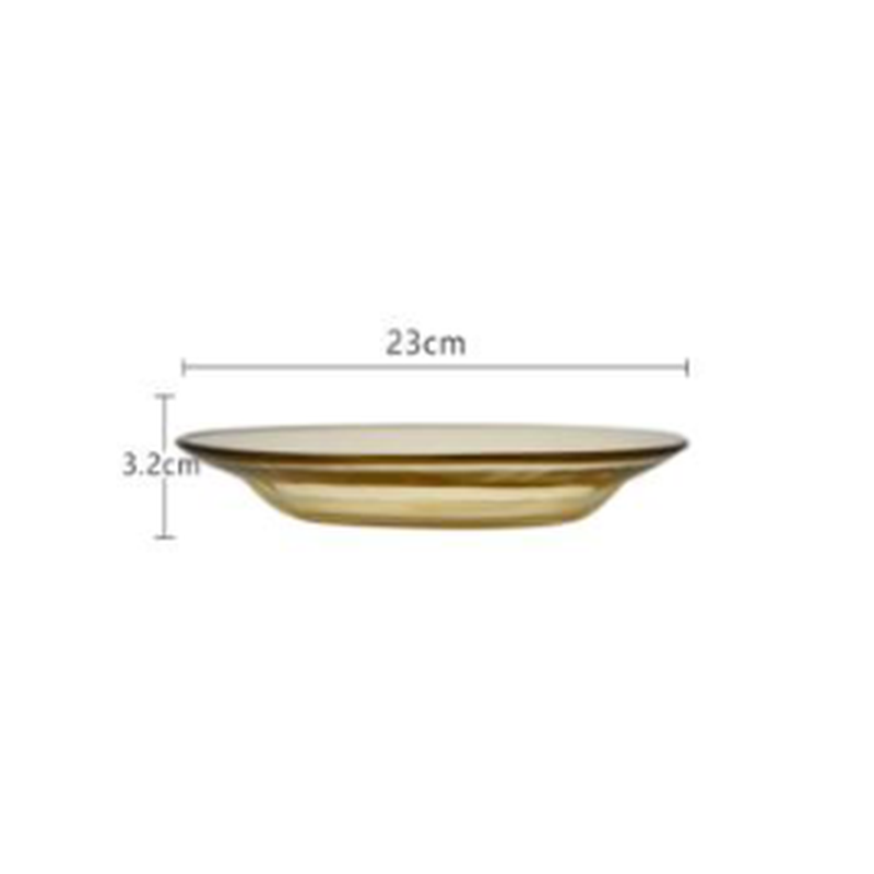 Assiette plate en verre 23x3.2cm