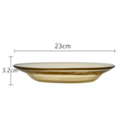 Assiette plate en verre 23x3.2cm