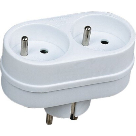Biplite 2x16A 2p+t blanc