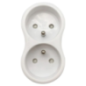 Biplite 2x16A 2p+t blanc
