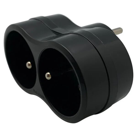 Biplite 2x16A 2p+t noir