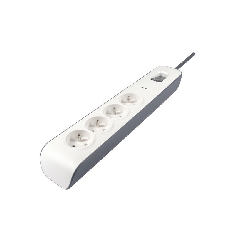 Bloc multiprises parafoudre 4p 2p+t + interrupteur 2m