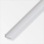 Cornière inègale aluminium anodisé argent 20x10mm 1m