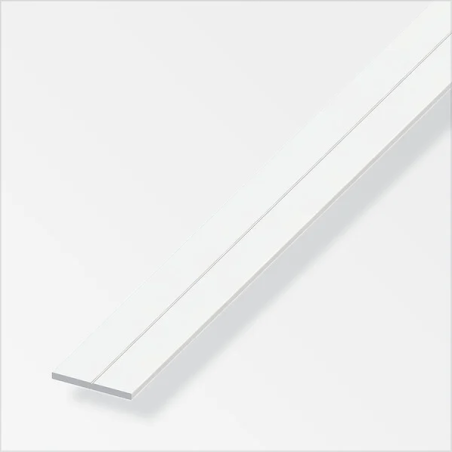 Plat pvc 23.5mm blanc 1m