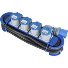 Bloc multiprises 4 prises cee 16A ip44 3m