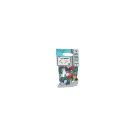 Punaises couleurs assorties x117