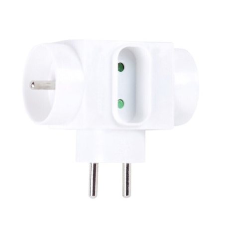 Triplite 2x16A 2p+t et 1x6a 2p en T blanc