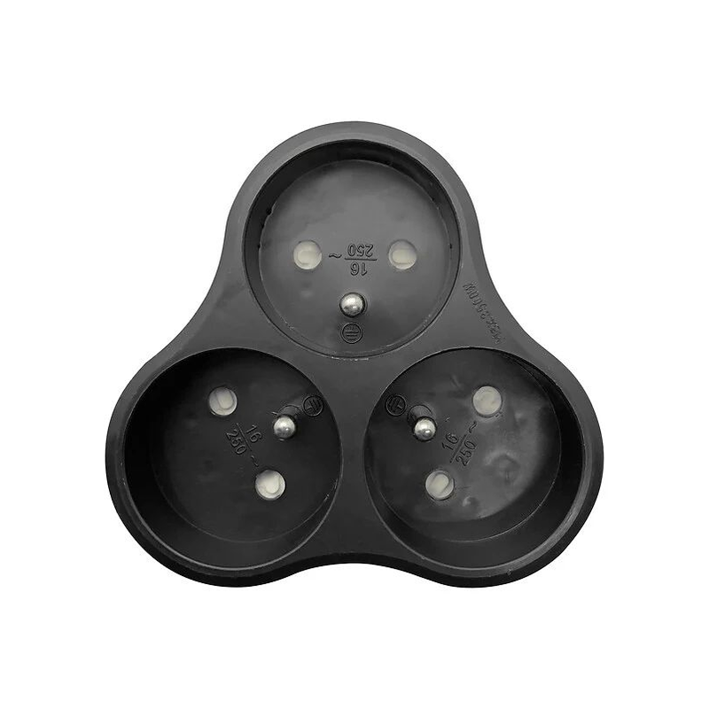 Triplite 3x16A 2p+t triangle noir