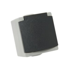 Prise de courant 2p+t IP54 Perle gris