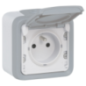 Prise de courant 2p+t IP55 Plexo gris