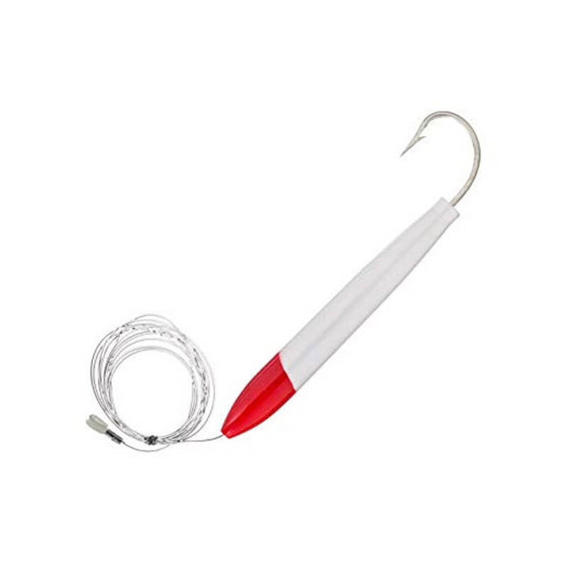 Boone woody plug 6" 10/0 red white