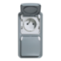 Prise de courant double 2p+t Plexo gris saillie