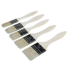 Lot 5 pinceaux plats universel 20mm x1 / 30mm x2 / 40mm x1 / 50mm x1