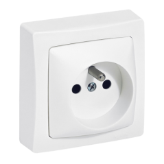 Prise de courant 2p+t Oteo blanc complet