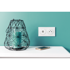 Prise de courant 2p+t Dooxie surface blanc