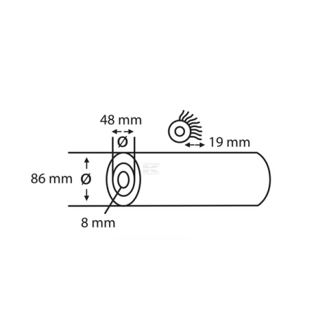 Rouleau pour mur / plafond 200mm D.8mm