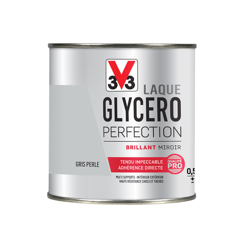 Laque glycéro 0.5L brillant gris perle
