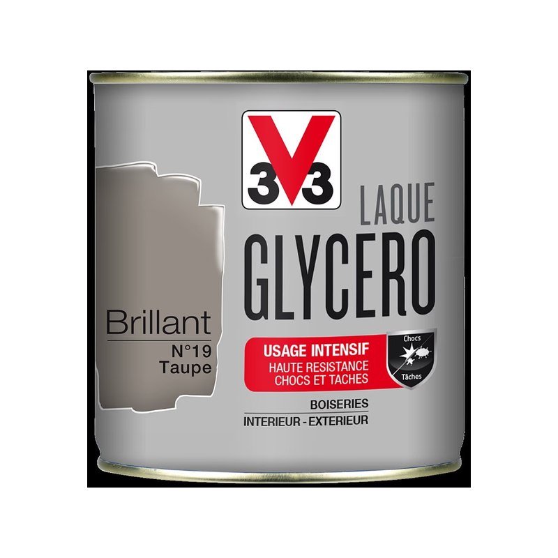 Laque glycéro 0.5L brillant taupe