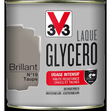 Laque glycéro 0.5L brillant taupe