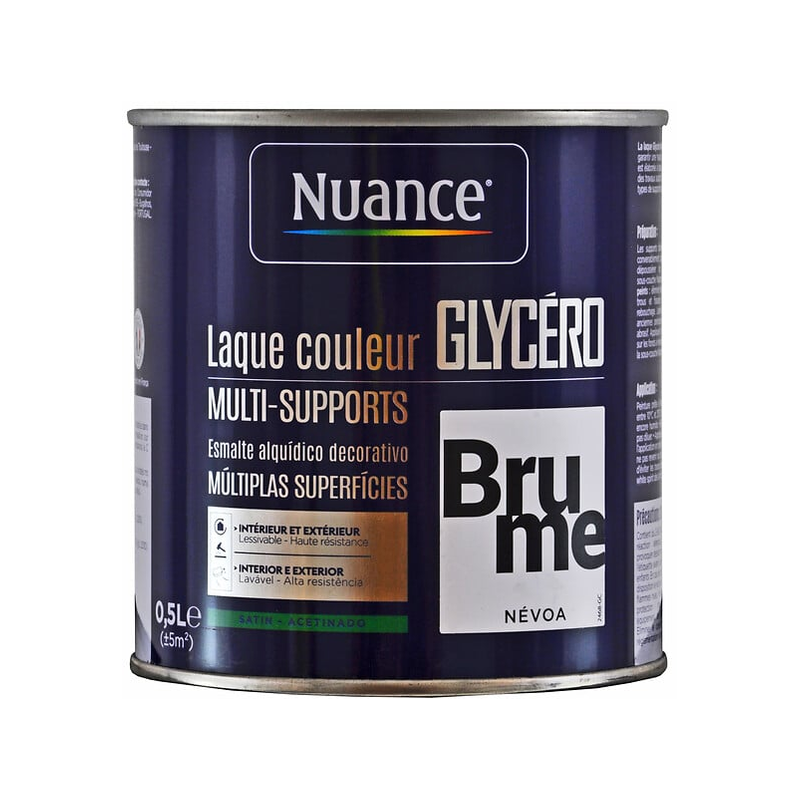 Laque glycéro 0.5L satin brume