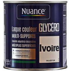 Laque glycéro 0.5L satin ivoire