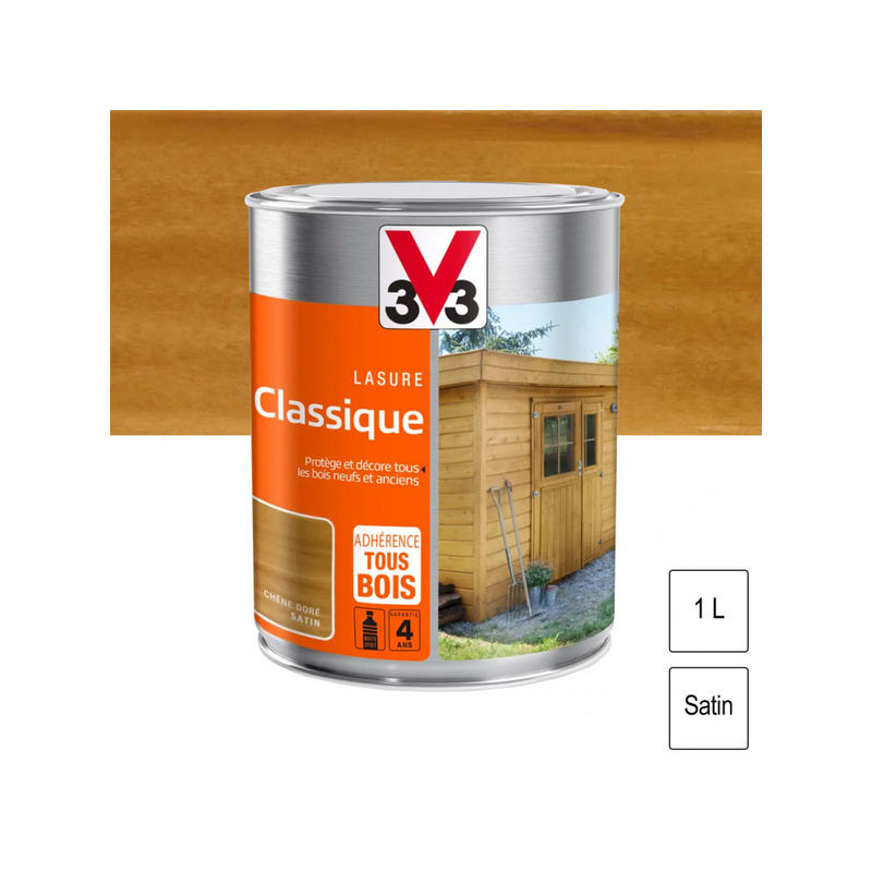Lasure classique 1l satin chêne doré