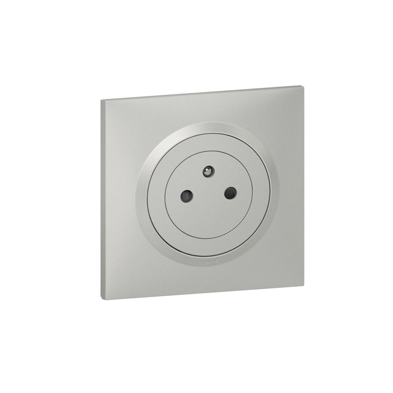 Prise de courant 2p+t Dooxie surface alu complet