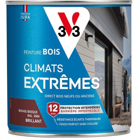 Climats extrêmes bois 2l brillant rouge basque