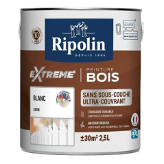 Ripolin xtrem bois 2.5L satin blanc