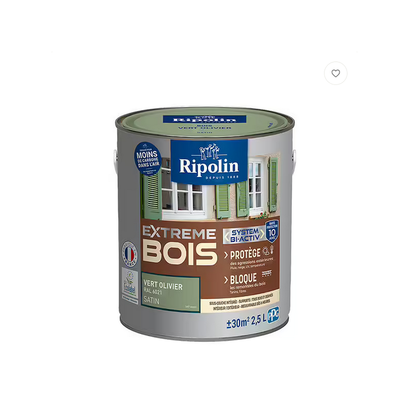 Ripolin xtrem bois 2.5L satin vert olivier