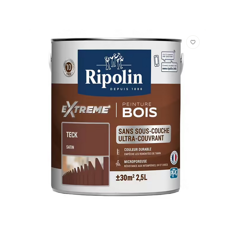 Ripolin xtrem bois 2.5L satin teck