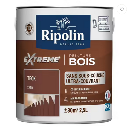 Ripolin xtrem bois 2.5L satin teck