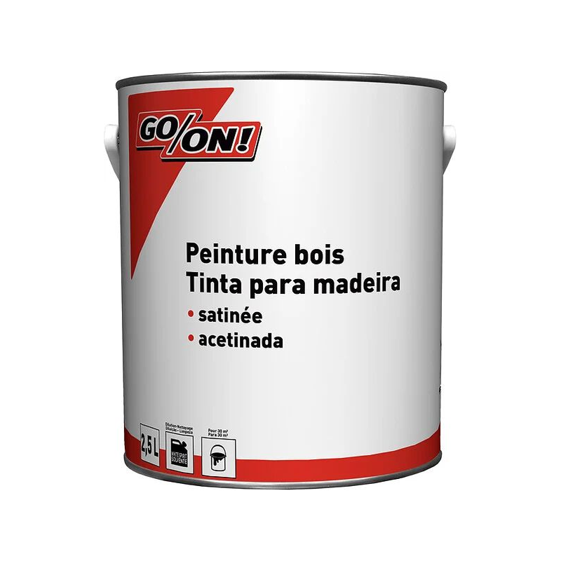 Peinture bois 2.5L satin gris