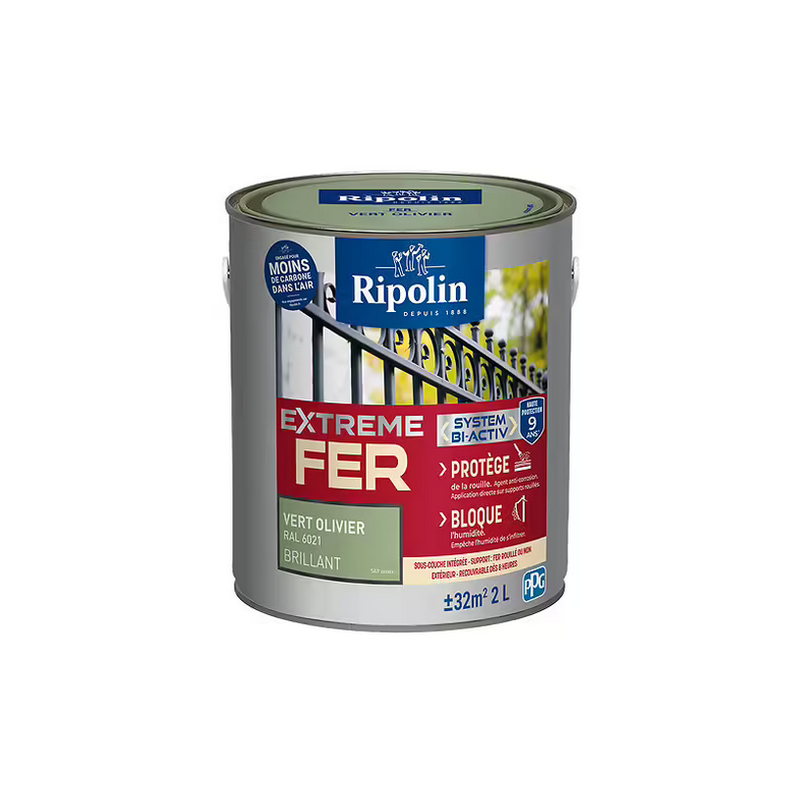 Ripolin xtrem fer 2L vert olivier