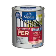 Ripolin xtrem fer 2L brillant gris clair