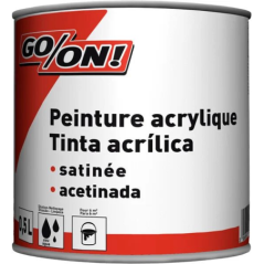 Peinture acrylique mur/plafond satine 0.5L blanc