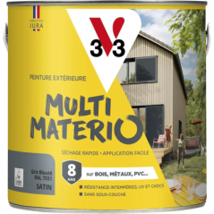 Multi materio 2L satin gris bleuté