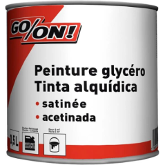 Peinture glycéro 0.5L satinée blanc go/on