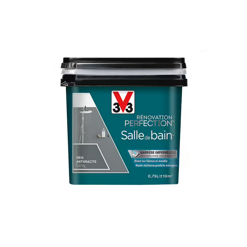 Peinture salle de bain 750mL satin gris anthracite