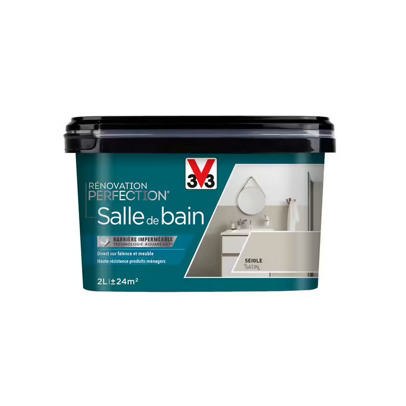 Peinture salle de bain 2L satin seigle