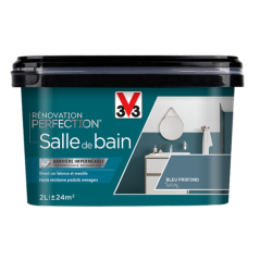 Peinture salle de bain 2L satin bleu profond