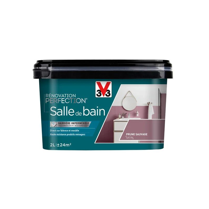 Peinture salle de bain 2L satin prune