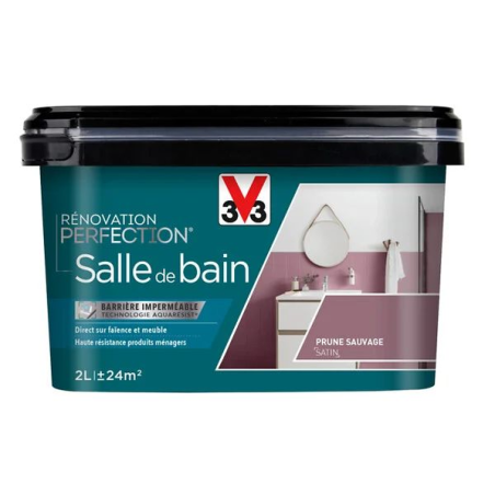 Peinture salle de bain 2L satin prune